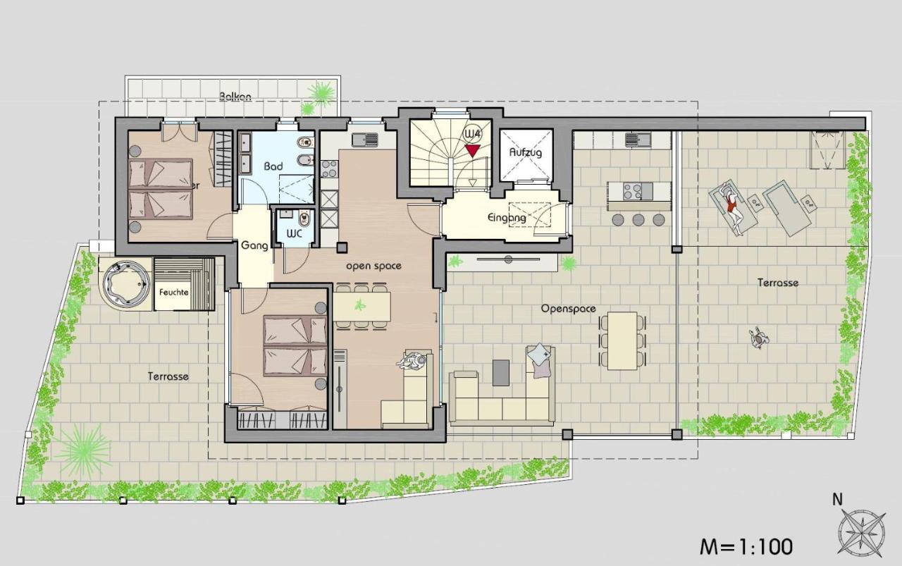 Penthouse & Garden - Luxury Apartment Postal / Burgstall Εξωτερικό φωτογραφία